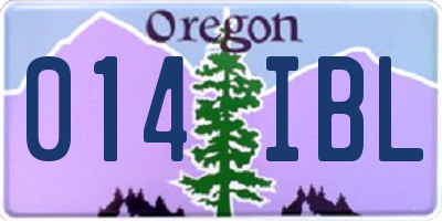 OR license plate 014IBL