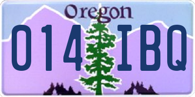 OR license plate 014IBQ