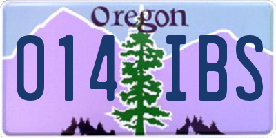 OR license plate 014IBS