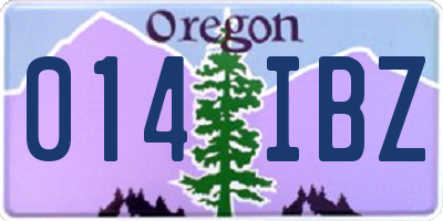 OR license plate 014IBZ