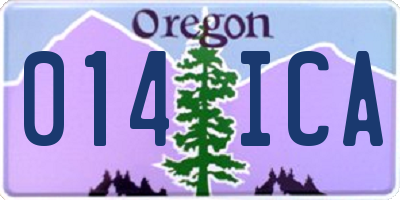 OR license plate 014ICA
