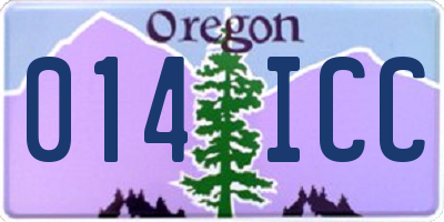OR license plate 014ICC