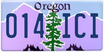 OR license plate 014ICI