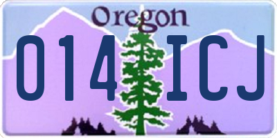 OR license plate 014ICJ