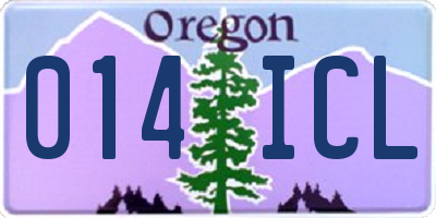 OR license plate 014ICL