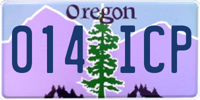 OR license plate 014ICP