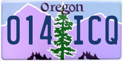 OR license plate 014ICQ