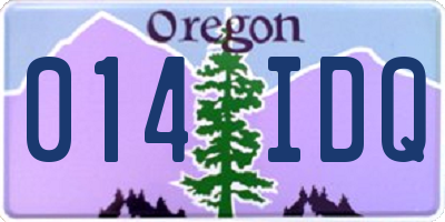 OR license plate 014IDQ
