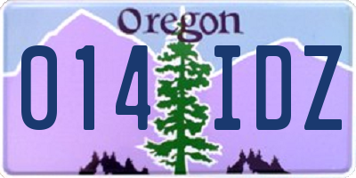 OR license plate 014IDZ