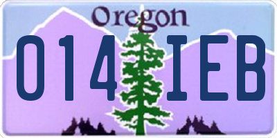 OR license plate 014IEB