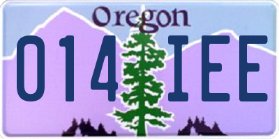OR license plate 014IEE