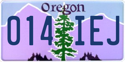 OR license plate 014IEJ