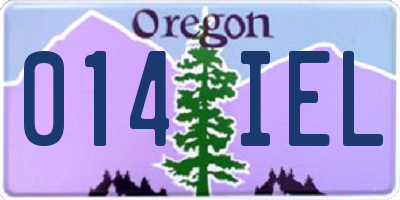 OR license plate 014IEL