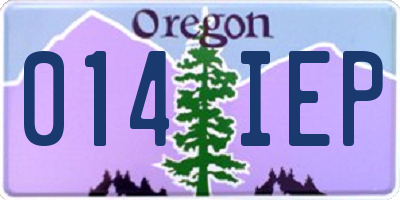 OR license plate 014IEP