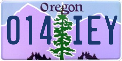 OR license plate 014IEY