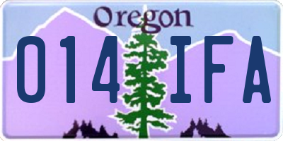 OR license plate 014IFA