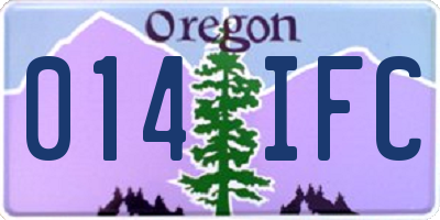 OR license plate 014IFC