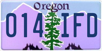 OR license plate 014IFD