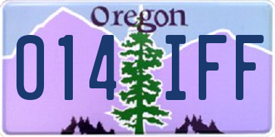 OR license plate 014IFF