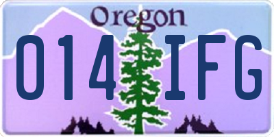 OR license plate 014IFG