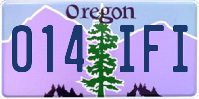 OR license plate 014IFI