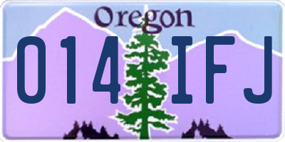 OR license plate 014IFJ