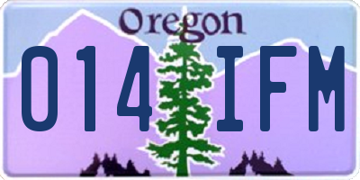 OR license plate 014IFM