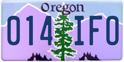 OR license plate 014IFO