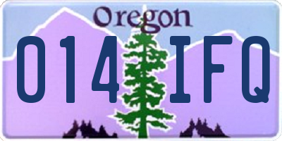 OR license plate 014IFQ
