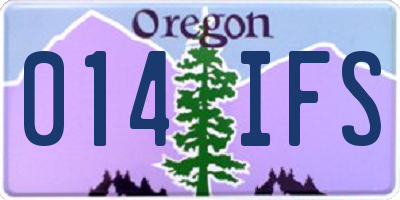 OR license plate 014IFS