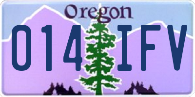 OR license plate 014IFV