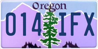 OR license plate 014IFX