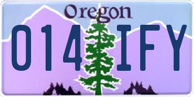 OR license plate 014IFY