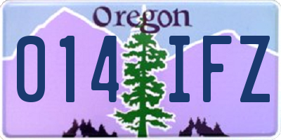 OR license plate 014IFZ