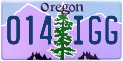 OR license plate 014IGG