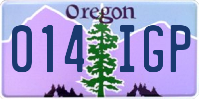OR license plate 014IGP