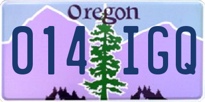 OR license plate 014IGQ