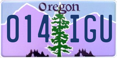 OR license plate 014IGU