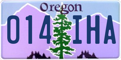 OR license plate 014IHA