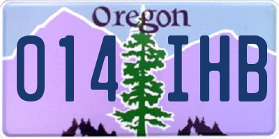 OR license plate 014IHB