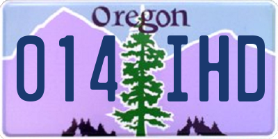 OR license plate 014IHD