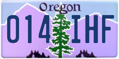 OR license plate 014IHF