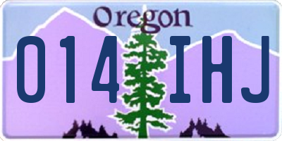 OR license plate 014IHJ