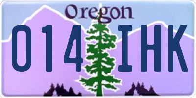 OR license plate 014IHK