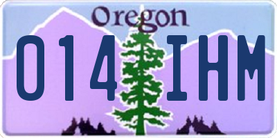 OR license plate 014IHM