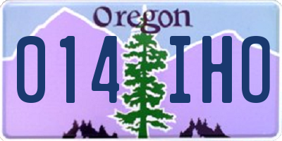 OR license plate 014IHO