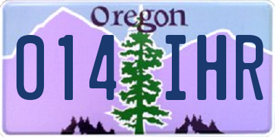 OR license plate 014IHR