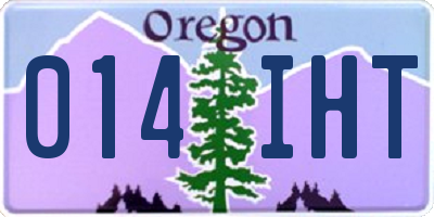 OR license plate 014IHT