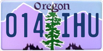 OR license plate 014IHU