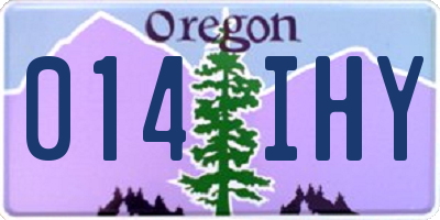 OR license plate 014IHY